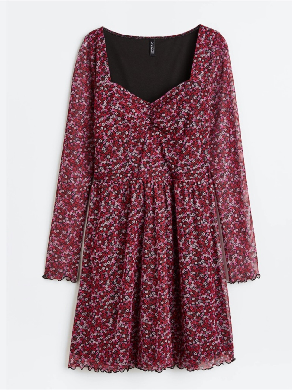 NWT H&M Divided Floral Mesh Mini Dress